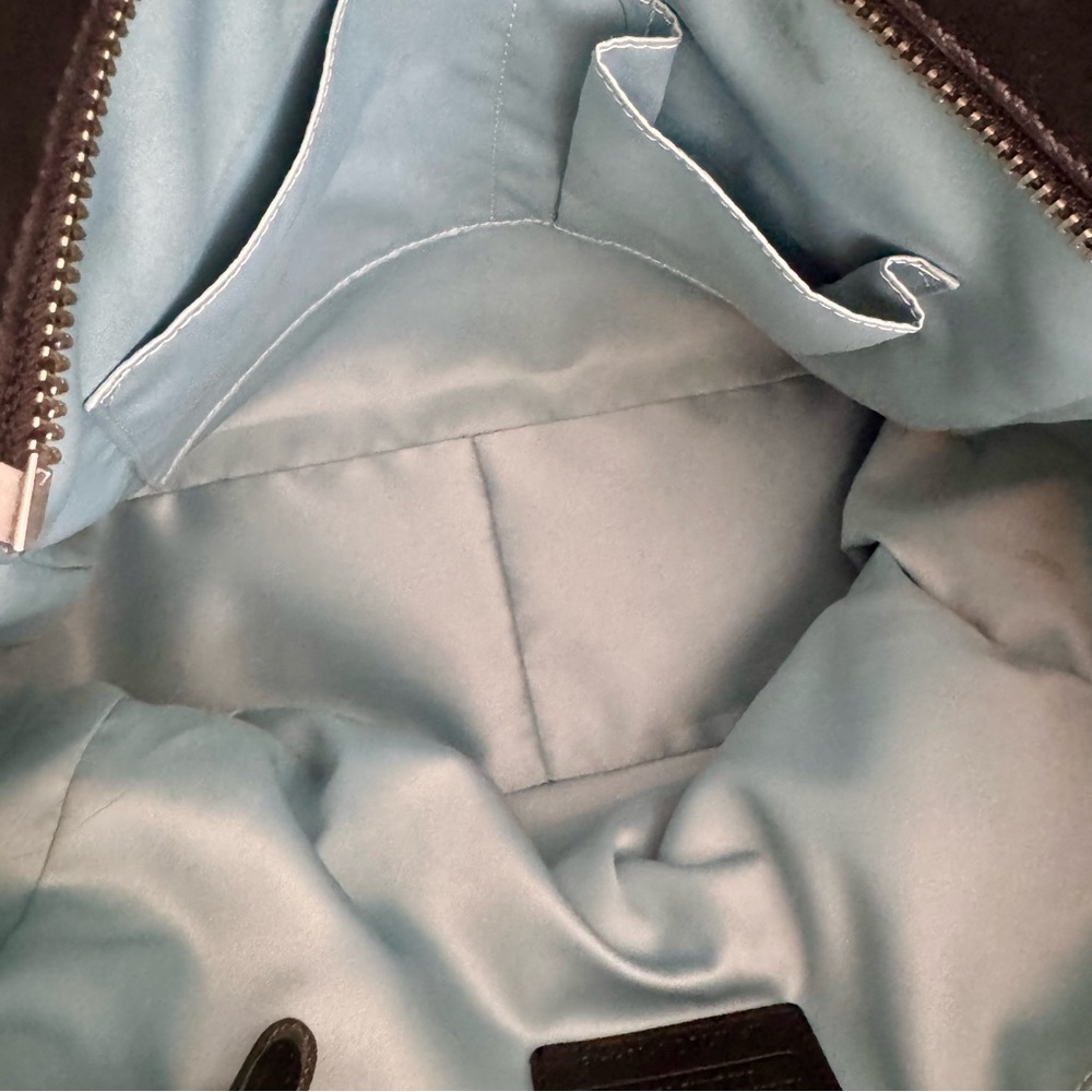 SOLD Coach Colette Signature Overlay Leather Tote – Olive & Black (16449) - Picture 12 of 17